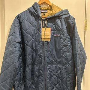 Men’s Diamond Quilted Bomber Hoody Jacket